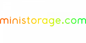 orange yellow green gradient logo text logo ministorage.com