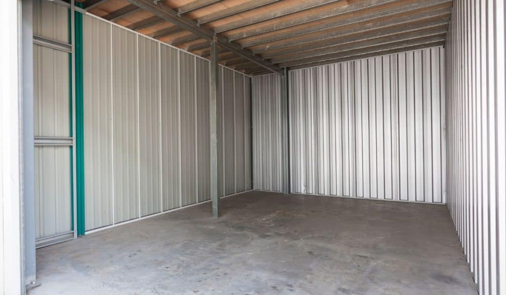 inside of a storage unit