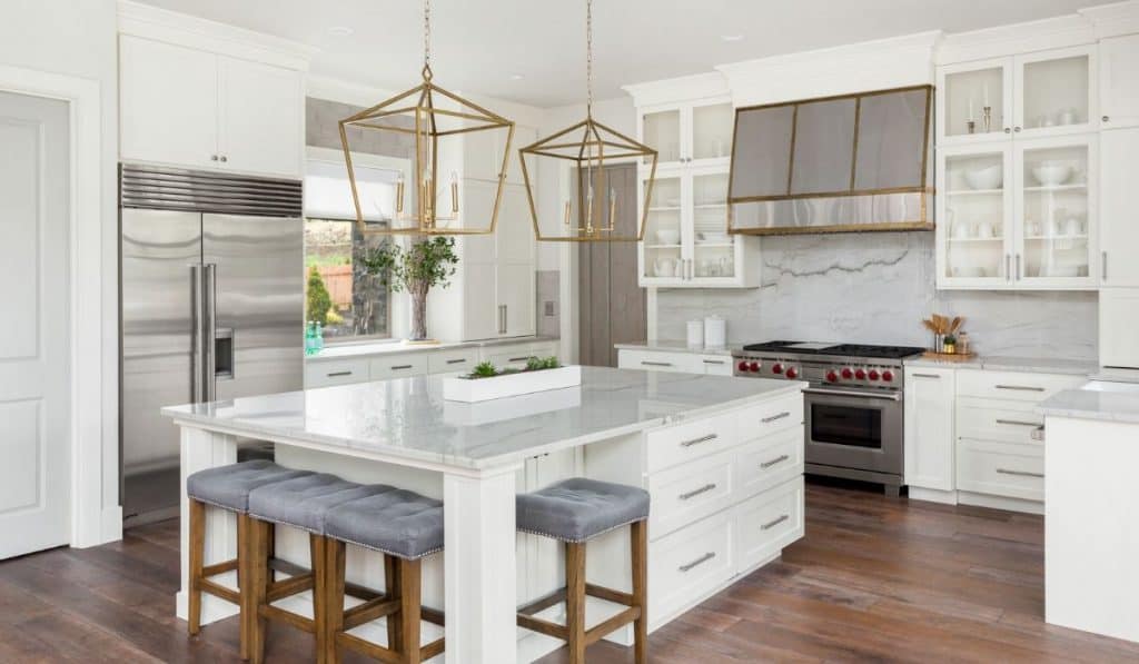 white and gray modern kitchen